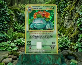 2X Venusaur Poke Style Credit Card Small Chip STICKER (Holographic) 2PACK
