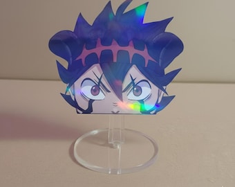 Pegatina holográfica de Black Clover (Asta)