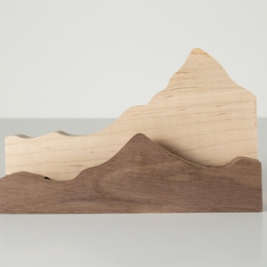 Mountain Business Card Display Stand Office Gift For Boss Office Decor Business Card Holder Coworker Gift For Nature Lover Outdoorsy