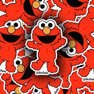Baby Elmo Sticker – 3-inch Die-Cut Vinyl – Waterproof and Glossy – Sesame Street Character Decal – Adorable Kids Sticker