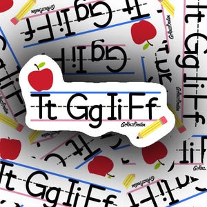 Die Cut Vinyl-Aufkleber: Vinyl/wasserfest/glänzend - 3-Zoll-Aufkleber - Lehrer Aufkleber - Süß, Lustig - Klassenzimmer Aufkleber - TGIF Schablone