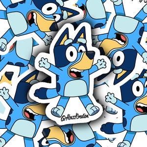 Bluey Sticker – 3-inch Die Cut Vinyl, Waterproof Glossy Decal – Cute Cartoon Character for Kids, Bluey Fan Art, Water Bottle - Bluey Heeler
