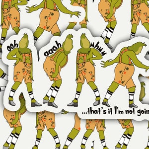 Grinch Decision Sticker: Waterproof Vinyl Decal - Christmas Winter