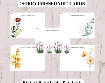 Sorry I Missed You Cards | JW | Ministry & Preaching | Service | Paper | Notes | Digital Download | Printable