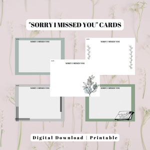 Sorry I Missed You Cards JW Ministry & Preaching Service Paper Notes Digital Download Printable image 2