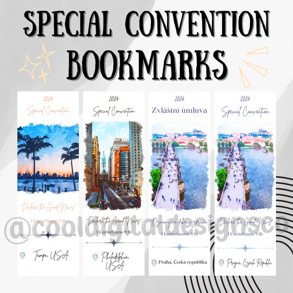 2024 Special Convention Bookmarks | Printable | Digital Download | Great Gift Idea!