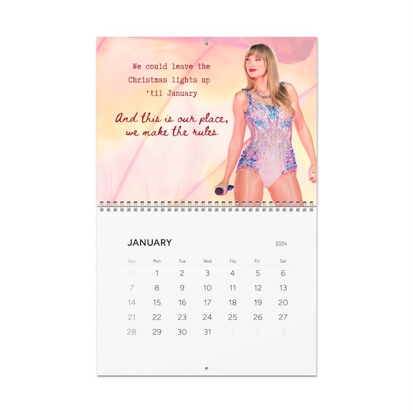 2024 Eras Wall Calendar, Taylor Swift Eras Tour Inspired, Taylors Version,Calendar, Desk Calendar, Swiftie Gifts