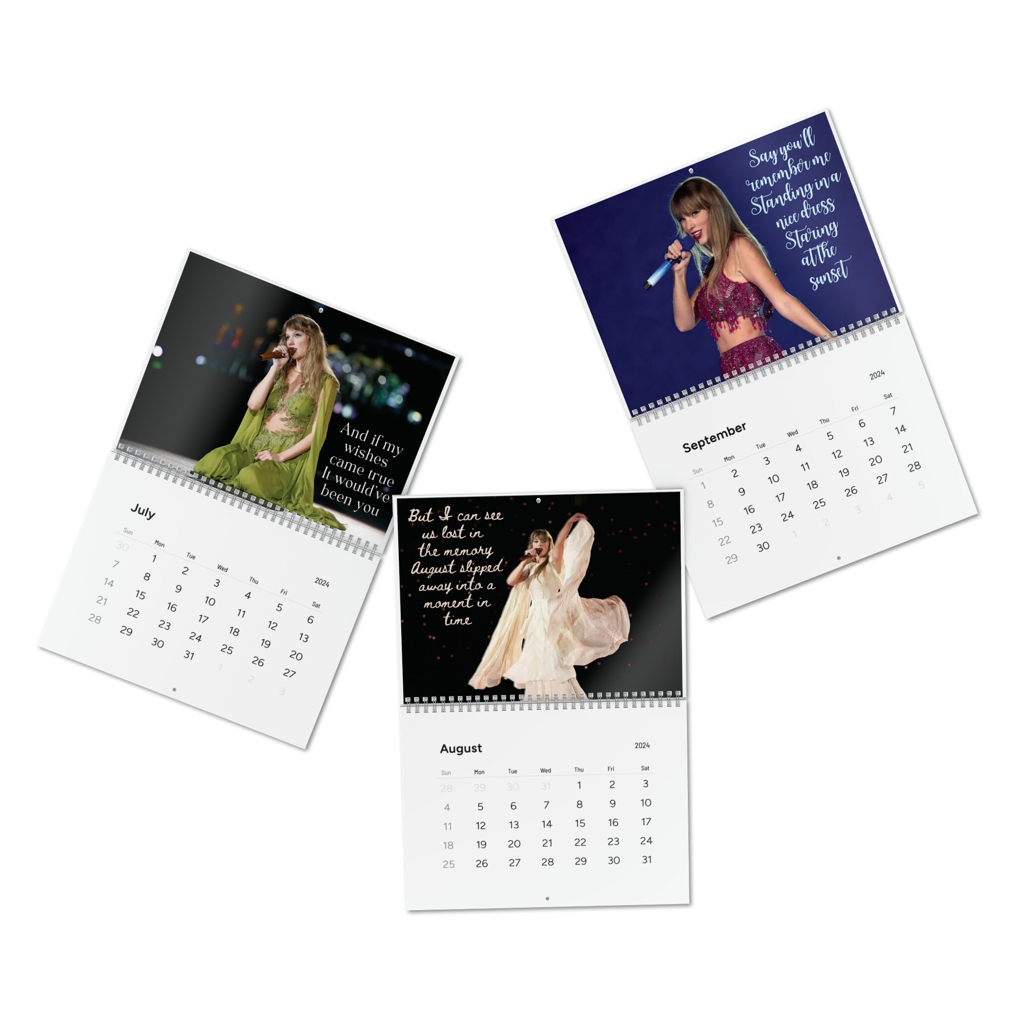 TAYLOR taylor version Calendar, Eras Tour 2024 Wall Calendar sold by