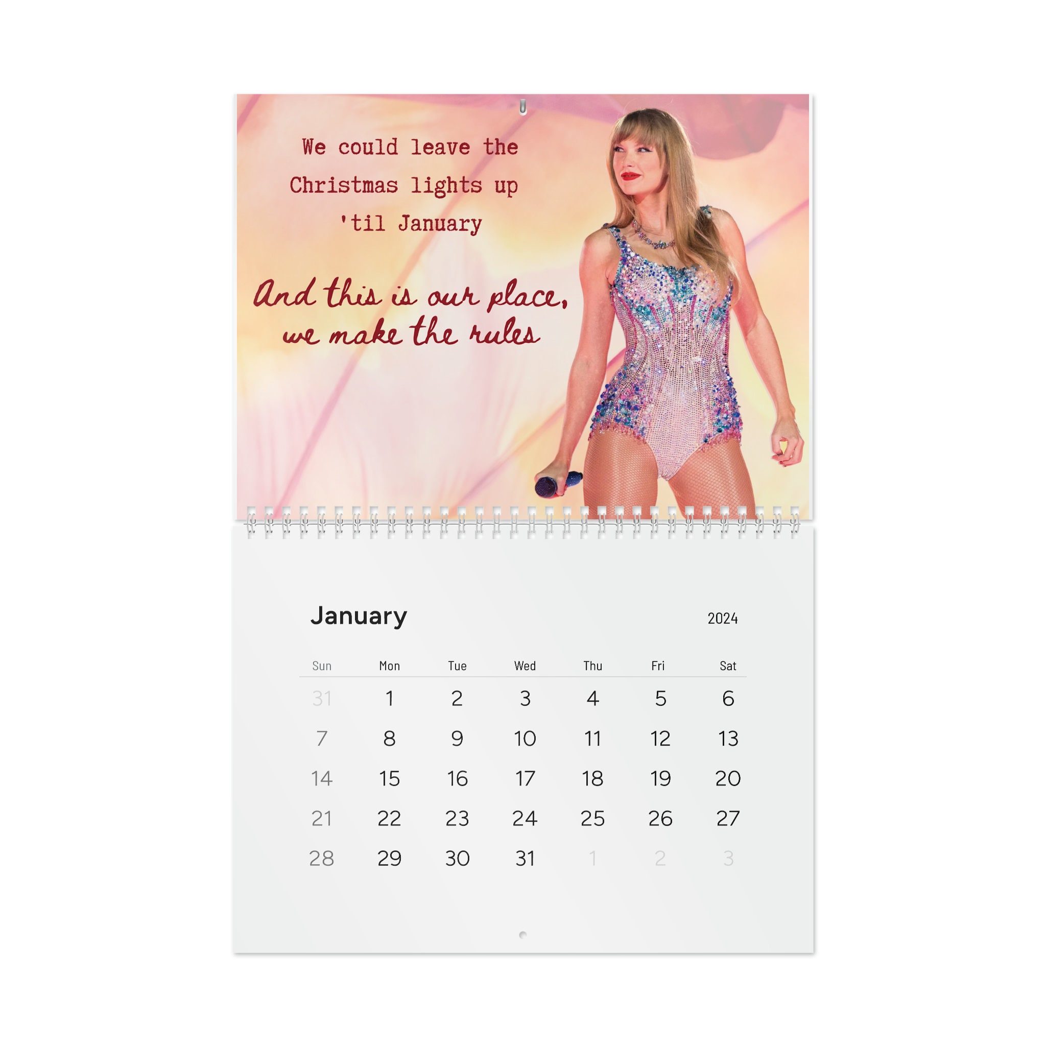 TAYLOR SWIFTIE Calendar, Eras Tour 2024 Wall Calendar, Taylor Swiftie