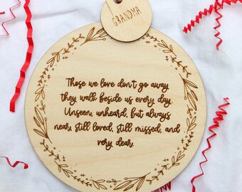 Christmas Memorial Ornament SVG, Christmas in Heaven SVG File, Glowforge Ornament Files, Laser Ornament SVG