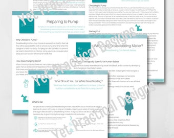Breastfeeding Basics Education Bundle Printable PDF | Breast Milk Storage, Doula, Postpartum, Pumping, New Mom, Nursing, Back to Work
