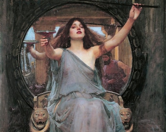Circe bietet Odysseus die Tasse an von John William Waterhouse (Englisch, 1891)