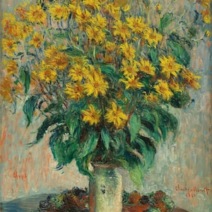 Jerusalem Artichoke Flowers by Claude Monet