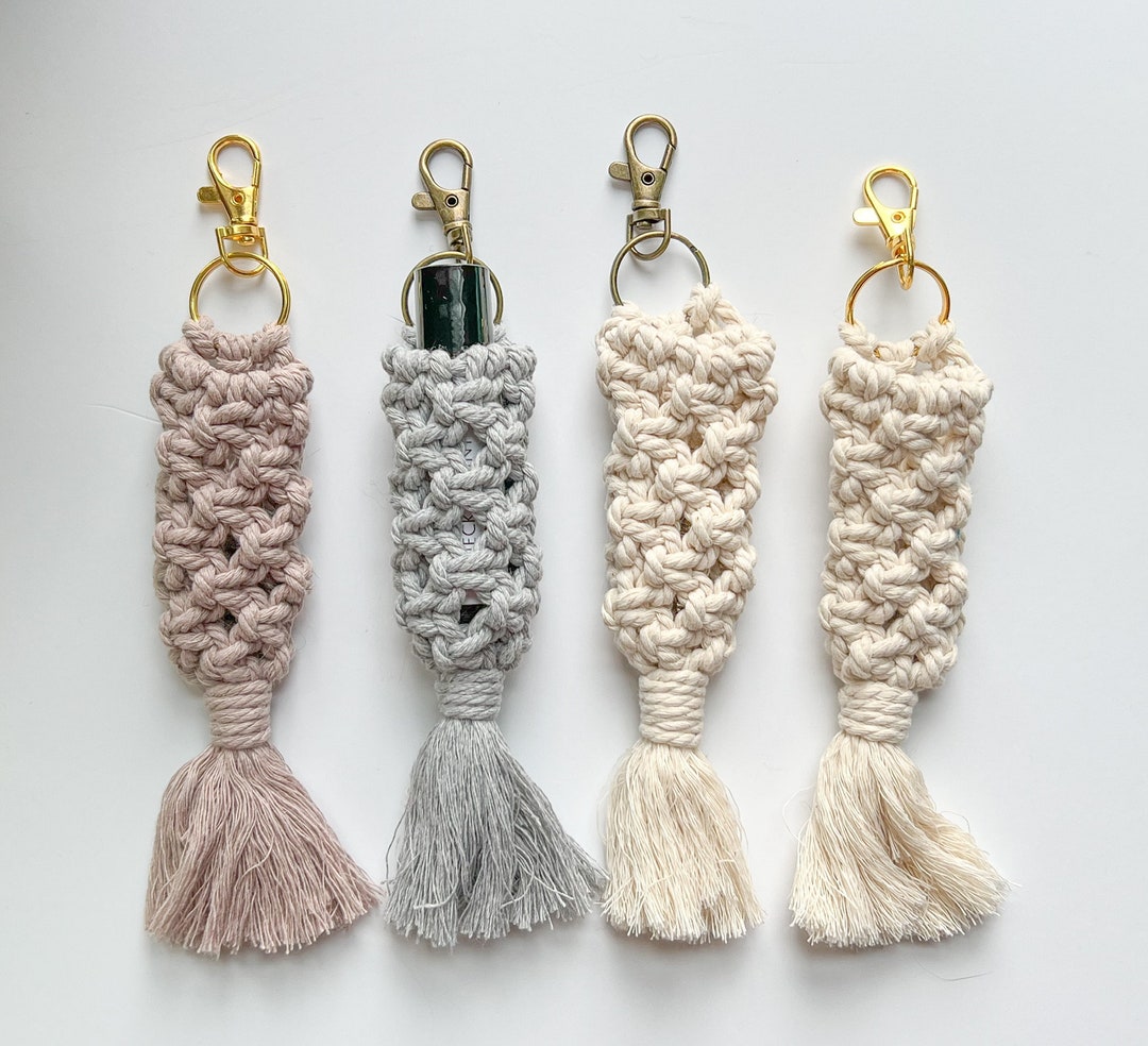 Roller Bottle Holder Macrame Clip on Holder Ready Made Etsy