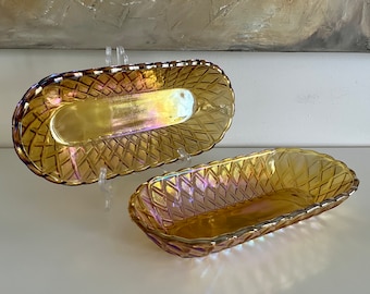 インディアナ グラス 社　ティエラ シャンティリー　ウランガラス皿 インディアナ グラス 社 ティエラ シャンティリー ウランガラス皿