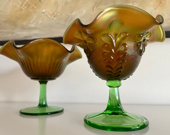 Piękne kompoty szklane Northwood Carnival z początku XX wieku - wybierz swój styl