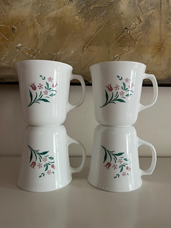 Vintage Corning Rosemarie Coffee Mugs - Set of 4 - Etsy