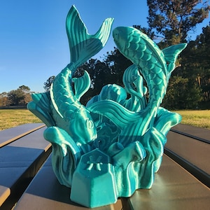 Pisces Zodiac 3D Printed Figurine – Astrological Décor, Unique Pisces Sign Sculpture, Perfect Gift for Astrology and Horoscope Lovers