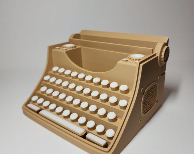 3D Printed Typewriter Sticky Note Holder: Retro Desk Organizer