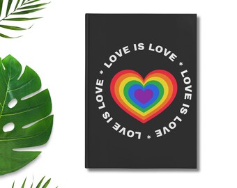 Love is Love Black Journal Notebook Diary