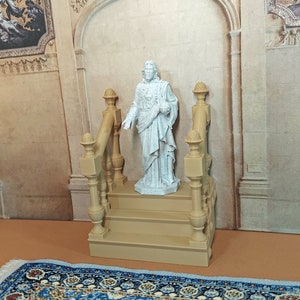 1:24 scale (half scale) jesus in white 3d printed plastic for dollhouse or diarama or where ever you want jesus!!