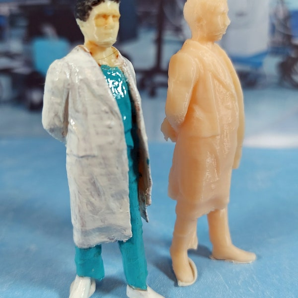 1:24 scale (half scale) Dr. Wellbee  is a 3D printed figure of dude being a doctor.. Available painted or unpainted.