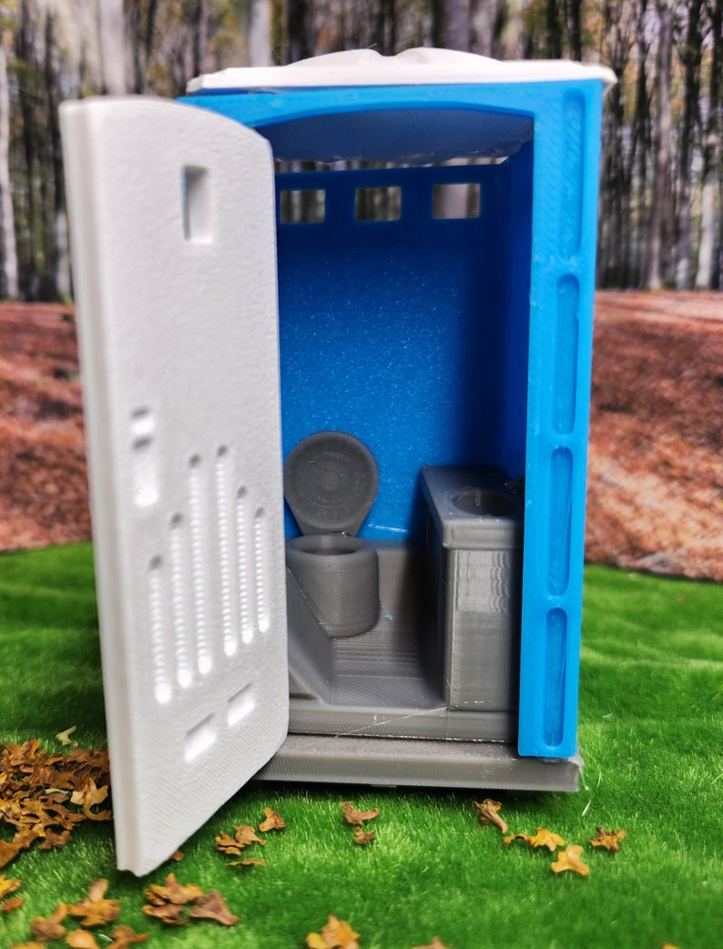 Restroom Scale Model Kit 1:24 Scale (half Scale) 3d Printed Miniature Porta Potty, Out House ...