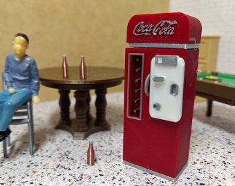 1:24 scale (half scale) coke machine miniature for dollhouse or diorama