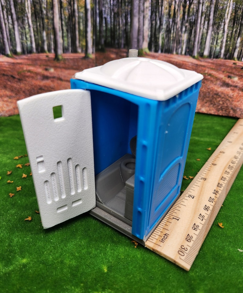 Restroom Scale Model Kit 1:24 Scale (half Scale) 3d Printed Miniature Porta Potty, Out House ...