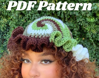 Swirl Ruffle Hat Crochet Pattern