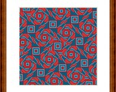 Kreuzstichmuster Wirbel und Quadrate, modernes Kreuzstichmuster, Bildgröße ca. 15x15 cm, Kreuzstich Stickvorlage PDF-Datei Sofortdownload