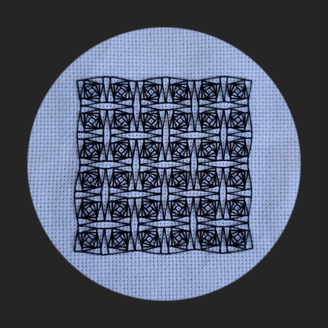 Cm Pattern Blackwork Pattern, Twisted, Image Size Approx. 7 X 7 Cm, Blackwork ...