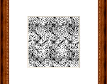 Blackwork net, optical illusion, pattern can be enlarged, embroidery templates Blackwork as PDF file