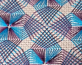 Large blackwork pattern combination, two-color blackwork pattern, image size approx. 27 x 27 cm, embroidery pattern PDF file instant download