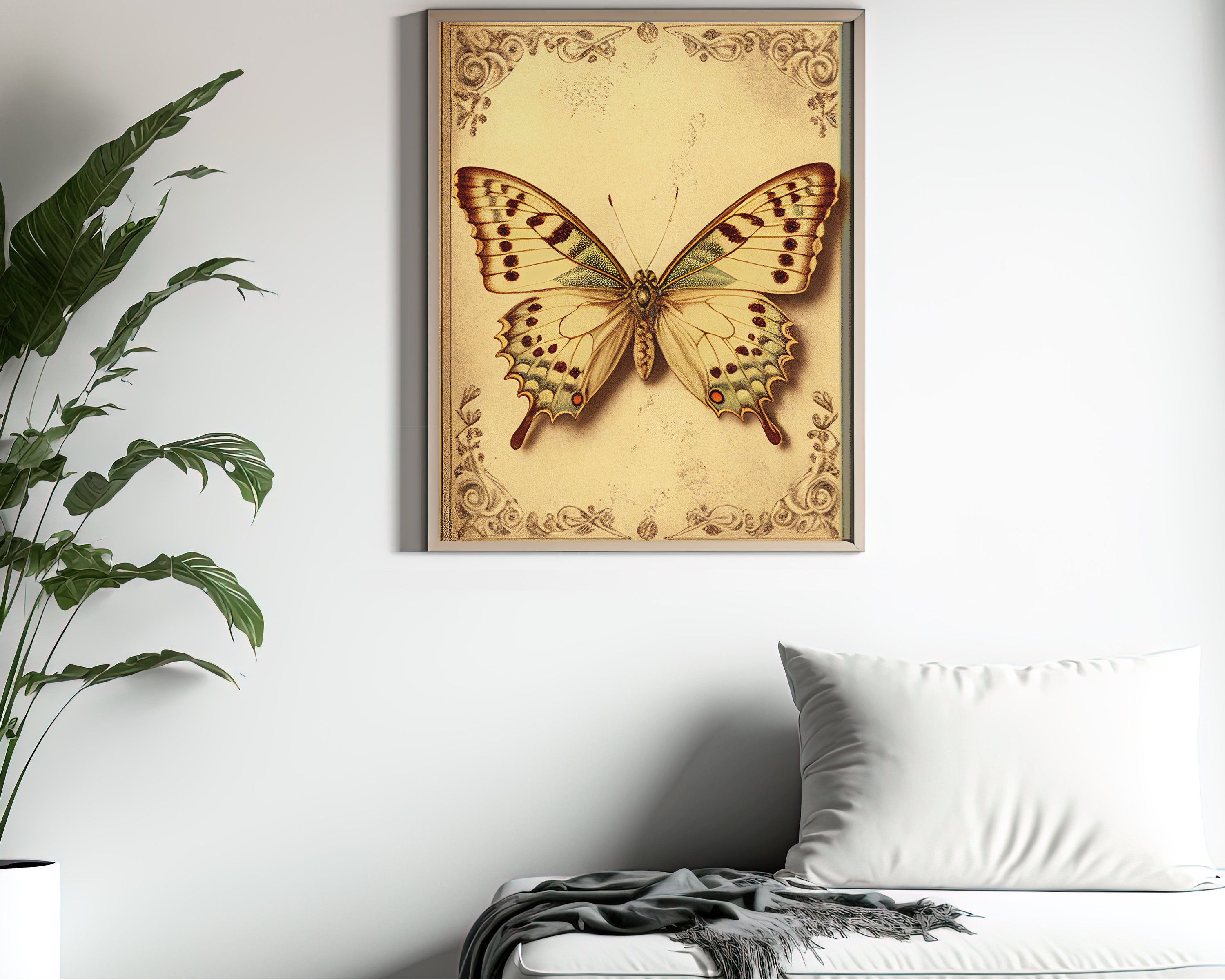 Beautiful Vintage Butterfly Wall Art - Download Now and Add a Touch of ...
