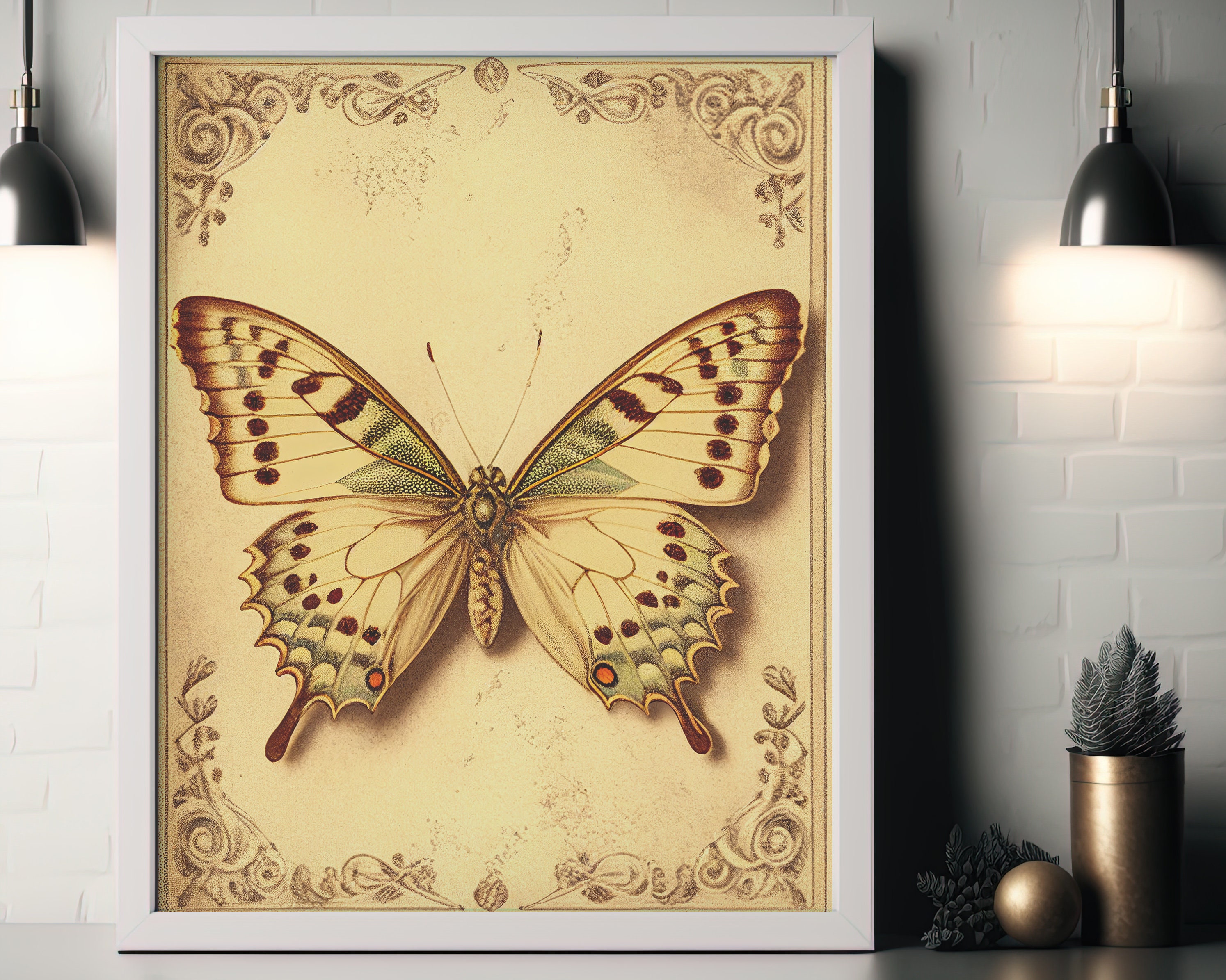 Beautiful Vintage Butterfly Wall Art - Download Now and Add a Touch of ...