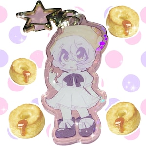 biscuit-tan acrylic keychain