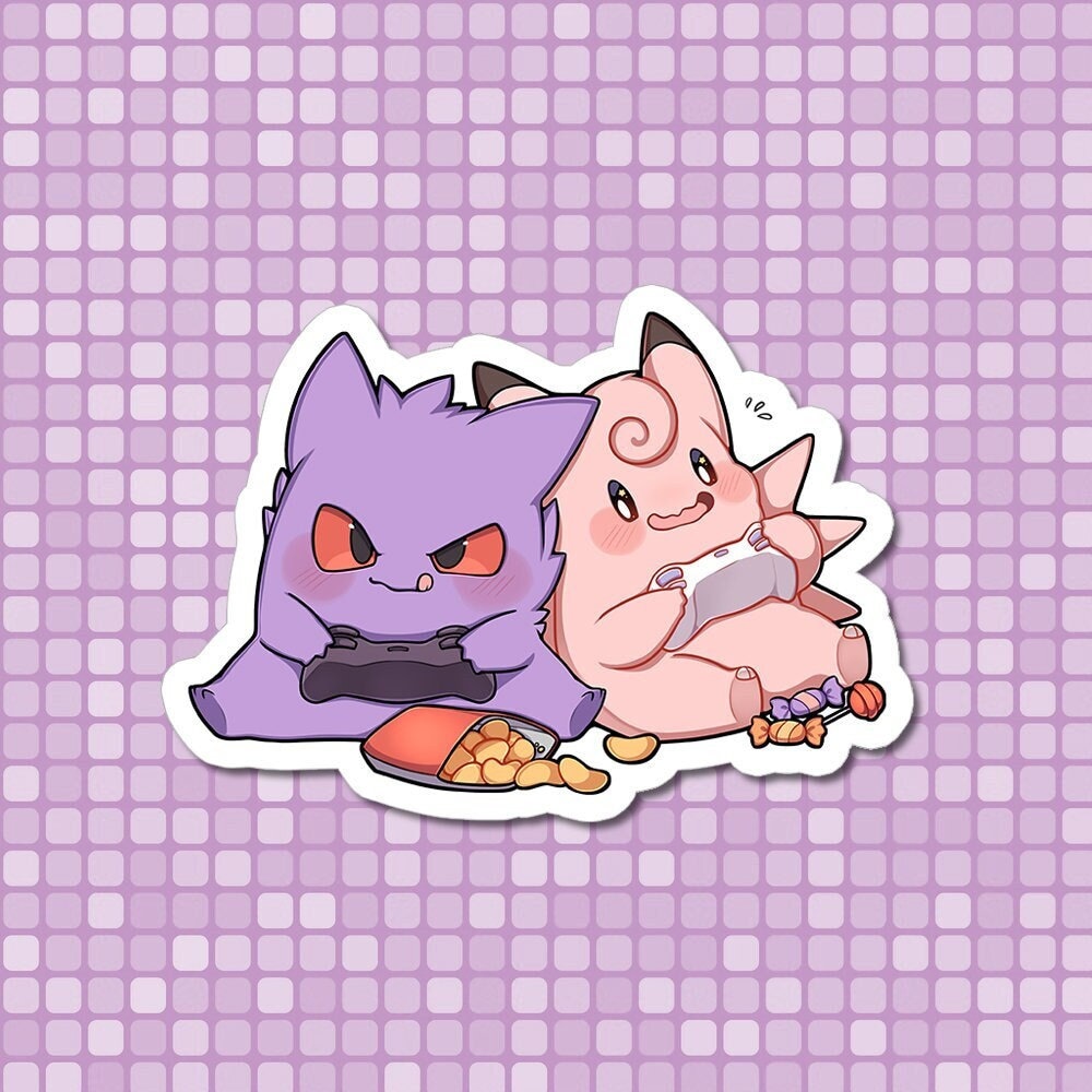 Shiny Gigantamax Gengar Sticker (clear background)