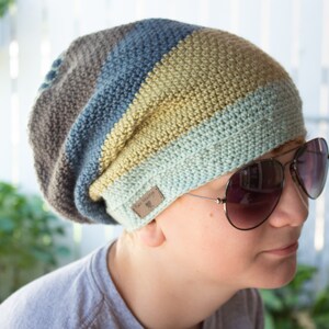 PureWeavings Handmade  Mandala Crochet Slouchy Beanie Hat | Fall Winter | Christmas Gift | Finished product | Free Shipping