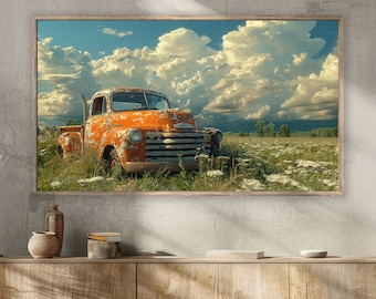 Frame TV Art | Old Rustic Truck Bundle Instant Download | Art TV File  Rustic Truck Art | Vintage Frame TV Decor | Country Home Decoration