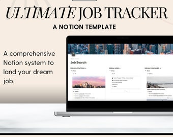 Ultimate Job Tracker for Notion | Job Search Template | Notion Template | Career Planner | Minimalist Notion Template