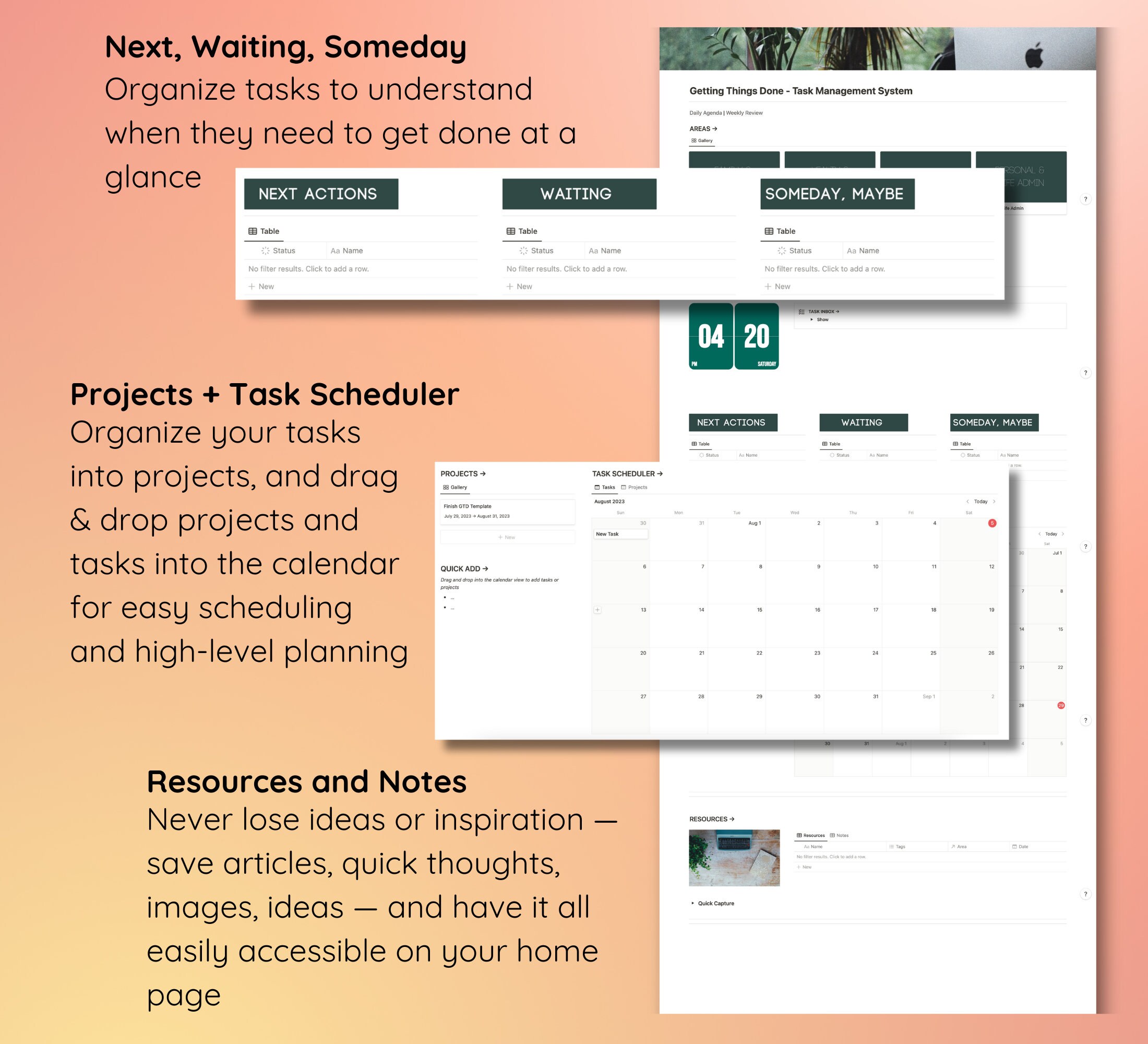 Ultimate Notion Template for the "getting Things Done" Productivity ...