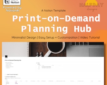 All-in-One Print-on-Demand Tracker for Notion | Notion Planner | Content Planner | Notion Dashboard | Organize your POD Business with Notion
