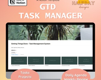 Ultimate Notion Template for the "Getting Things Done" Productivity System | Task Management System | Digital Planner | Digital Organization
