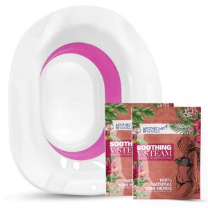 Yoni Steam Bundle - 1 Soothing Yoni Steams and Yoni Steam Seat - 6 individual yoni steams