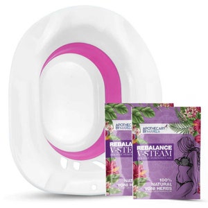 Yoni Steam Bundle - 2 Rebalance Yoni Steams and Yoni Steam Seat - 6 individual yoni steams
