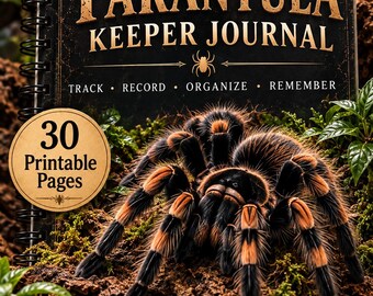 Tarantula Keeper Journal | Printable Care Log, Feeding & Molt Tracker (Digital Download)