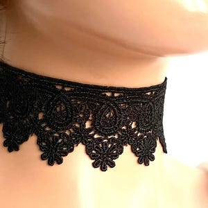 Black lace necklace, Statement necklace, Lace necklace, Black lace choker, Unisex necklace, Party necklace, Gift for her