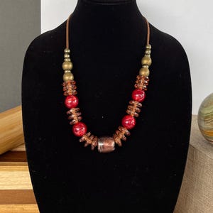 Collar de cuentas acrílicas multicolor, collar llamativo hecho a mano, collar geométrico, collar unisex grueso, collar de regalo, ¡precio llamativo!