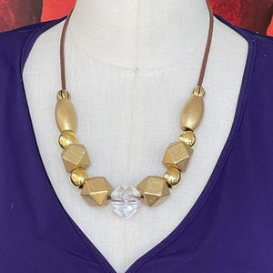 Handgefertigte Holzkette, Acrylperlen Kette, Statement Kette, Geometrische Kette, Boho Kette, Geschenk für sie